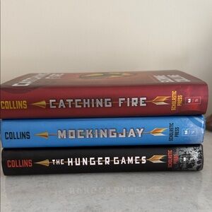 The Hunger Games trilogy hardcover books